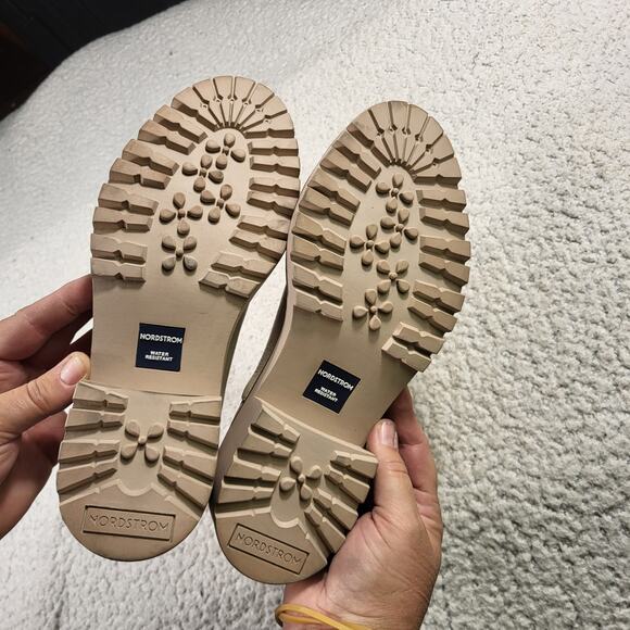 Nordstrom Miah Water Resistant Chelsea Lug Boot  Ivory Birch  Womens size 8 - Picture 5 of 6